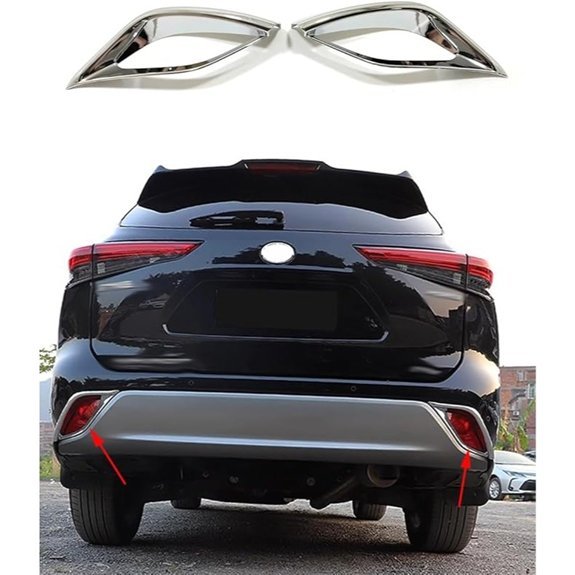 Toyota Highlander ABS Chrome Rear Bumper Fog Light Cover