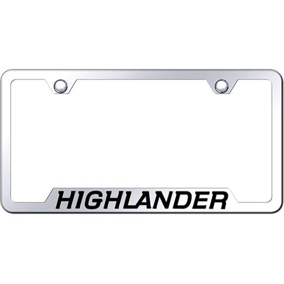 Au-TOMOTIVE GOLD License Plate Frame for Toyota Highlander