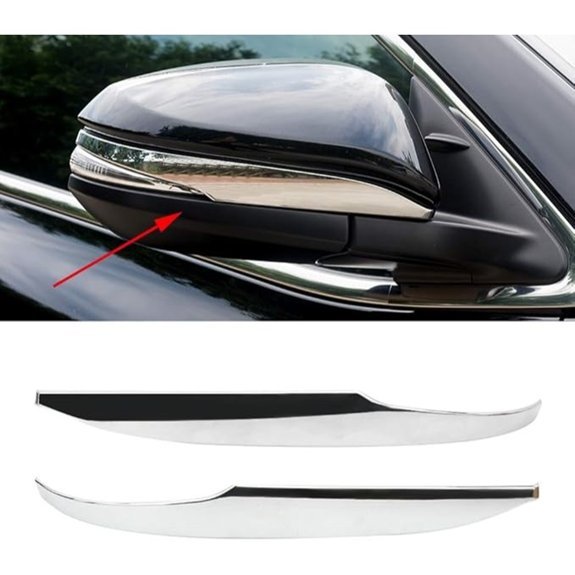 Senzeal Chrome Side Rearview Mirror Trim for Toyota Highlander
