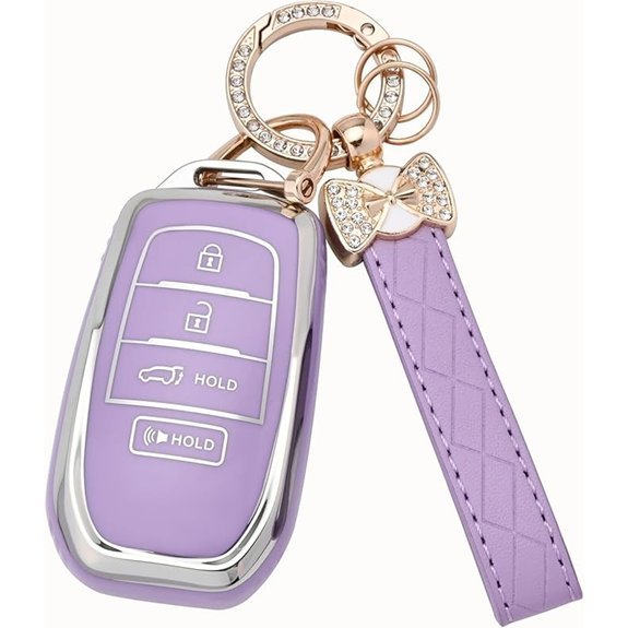 Toyota 4-Button TPU Key Fob Cover with Keychain