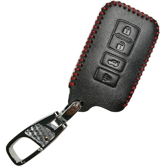 Coolbestda Leather Key Fob Remote Cover for Toyota