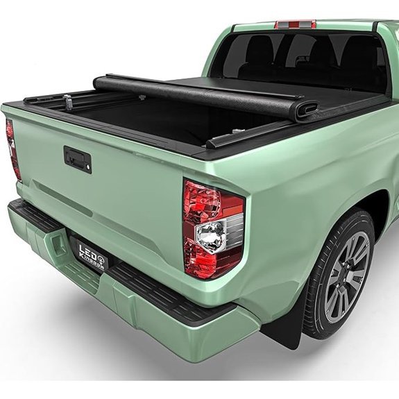 LEDKINGDOMUS Soft Roll Up Tonneau Cover for Toyota Tundra