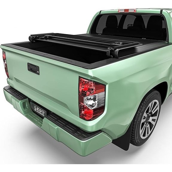LEDKINGDOMUS Trifold Tonneau Cover for Toyota Tundra