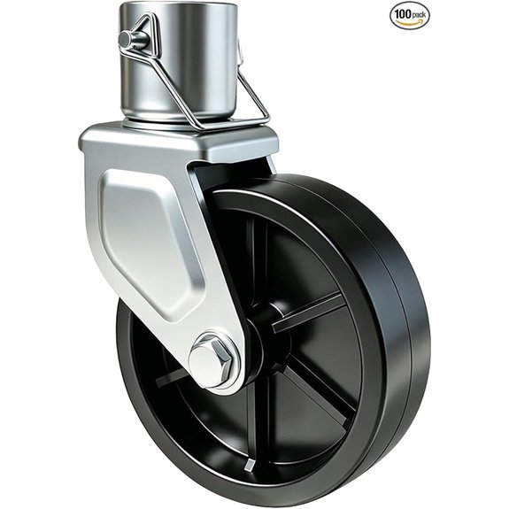 6-Inch Trailer Jack Wheel Replacement with Pin