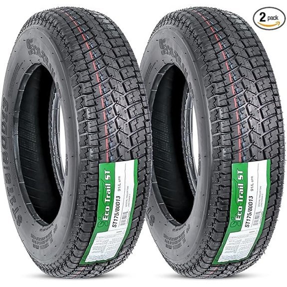 eCustomrim 2 Pack Trailer Tires ST175/80D13 Load Range C