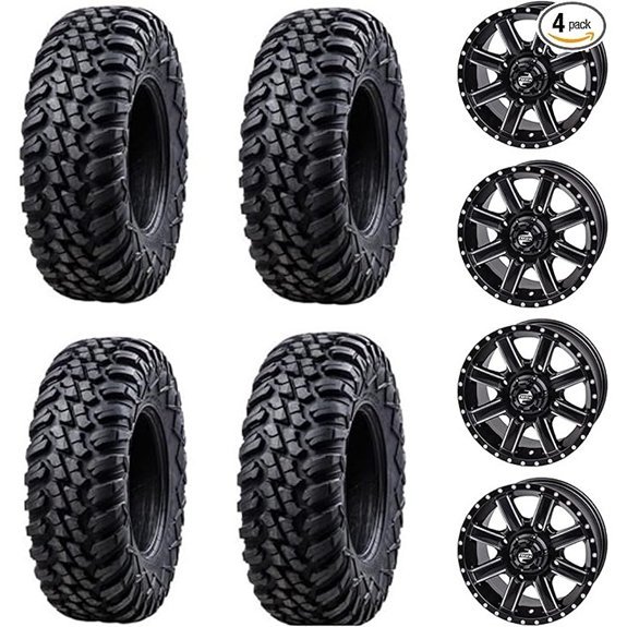 Tusk Racing TERRABITE UTV Tires on CASCADE Wheels