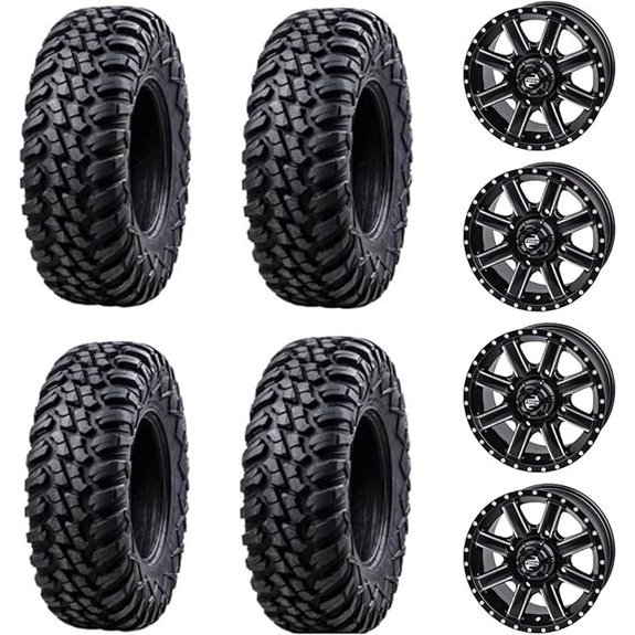 Tusk TERRABITE UTV Tires on CASCADE Wheels