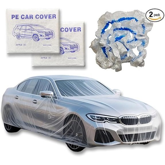 Disposable Plastic Car Cover 2 Pack