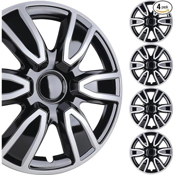 14 Inch Universal Hubcaps Wheel Covers (Set of 4)