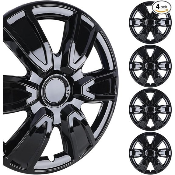 15 Inch Universal Hubcaps Wheel Covers (Set of 4)