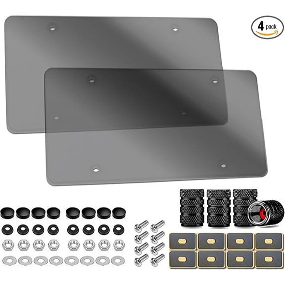 License Plate Protector 2-Pack Universal Fit (Black)