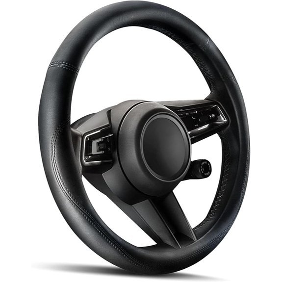 HOTOR Universal Car Steering Wheel Cover (Black)