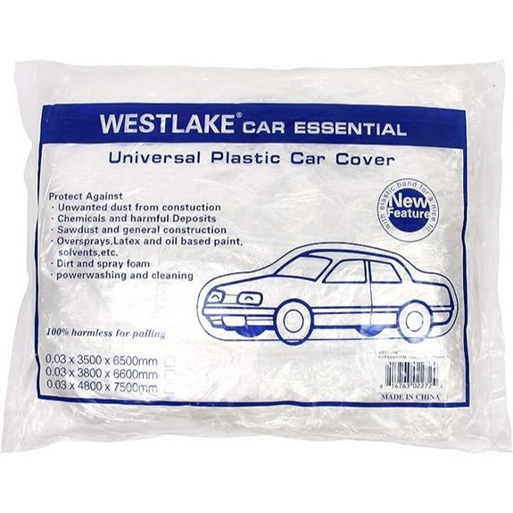 West Lake Universal Clear Disposable Car Cover