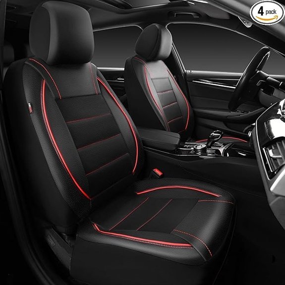 CAR PASS Universal Fit Leather Front Seat Covers