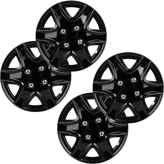 Universal Silver Car Wheel Cover Hubcap Set of 4