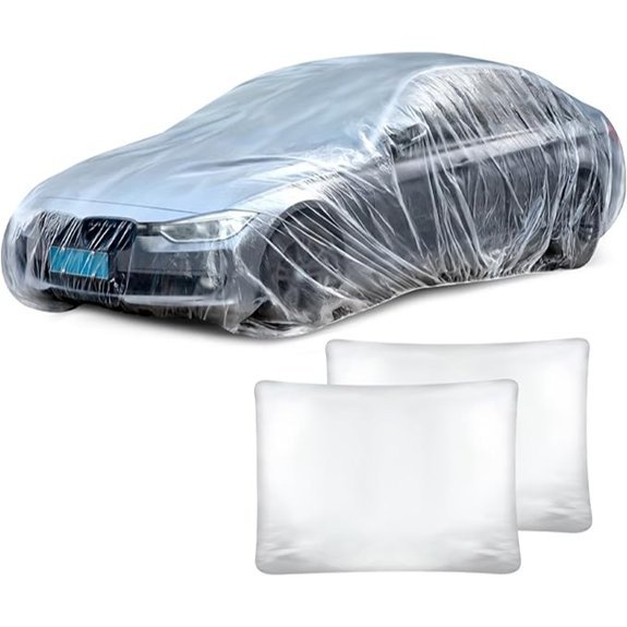 BBTO Universal Disposable Clear Car Cover Waterproof Dustproof