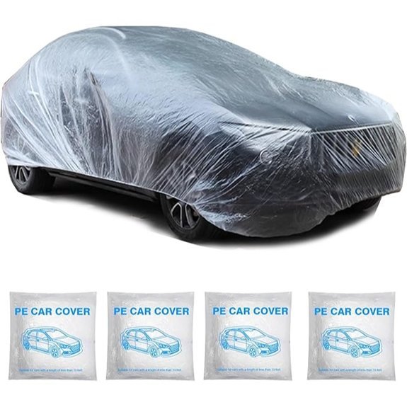 4 Pack Universal Waterproof Disposable Car Covers