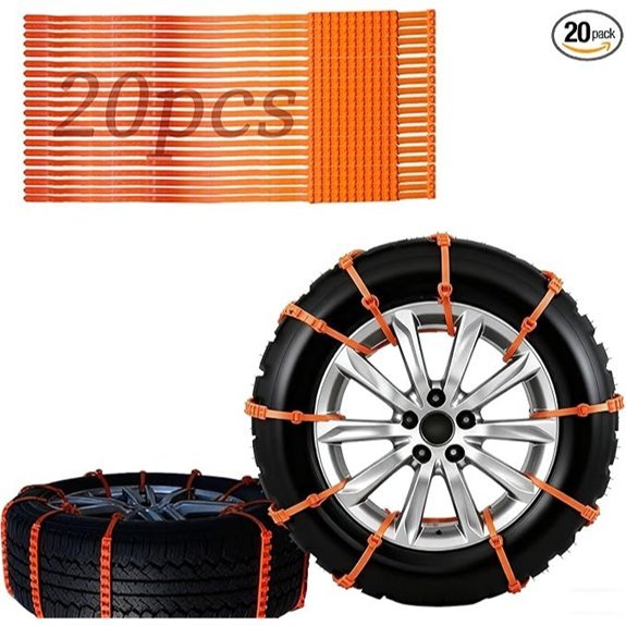 Universal Adjustable Snow Tire Chains for Cars and Trucks
