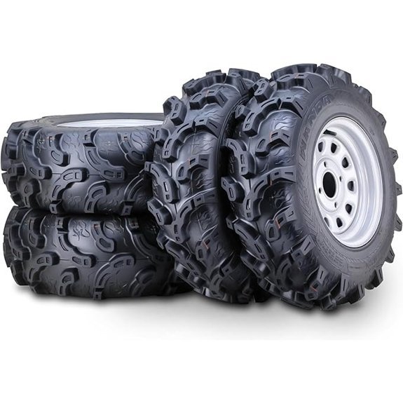 WANDA ATV Tires and Wheels Assembly Set 25x8-12 25x10-12