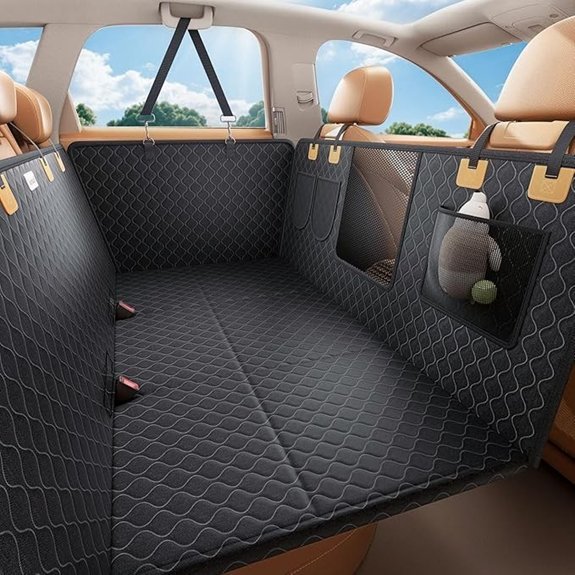 Lamicall Waterproof Dog Car Seat Cover with Mesh Window
