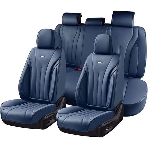 Coverado Leather Waterproof Car Seat Covers 5 Seats