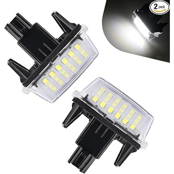 2 PCS LED License Plate Light Assembly (White)