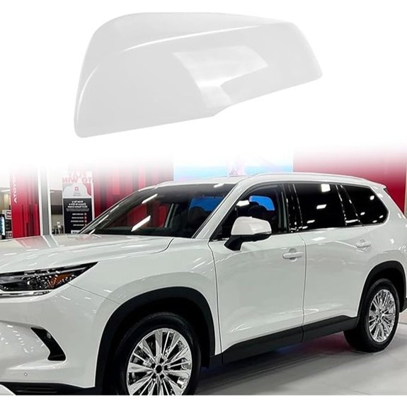 White Driver Side Mirror Cover for Toyota Highlander