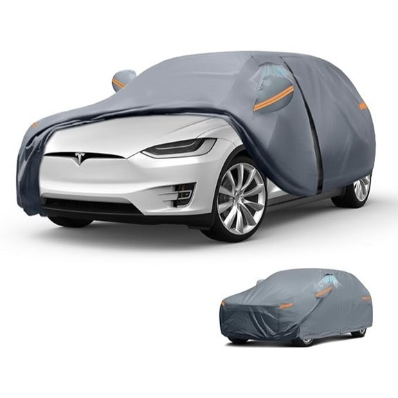 Waterproof Model X Car Cover with Zipper Door
